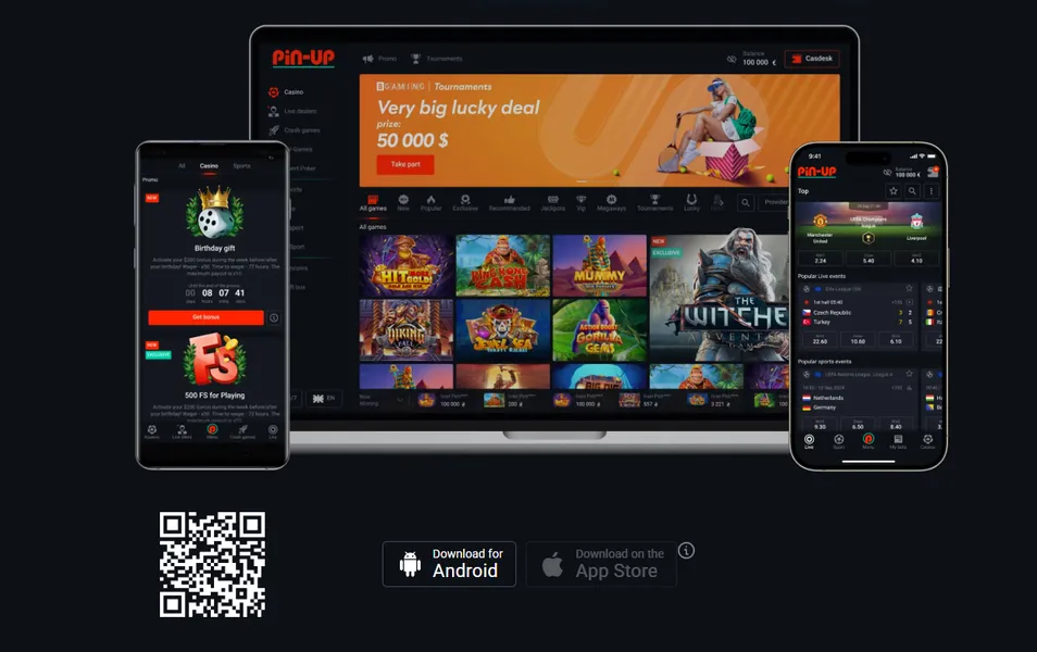 Pin-Up: mobilde oyun, Android ve iOS deneyimi Pin-Up: mobilde oyun
